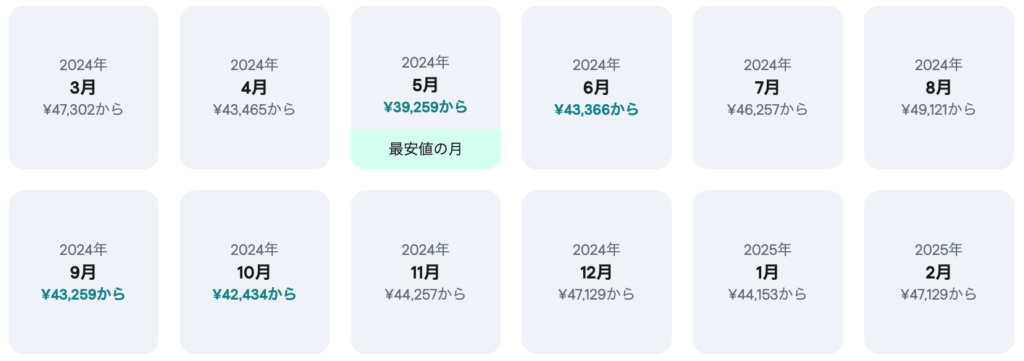 東京からベトナム(ダナン)の最安値費用